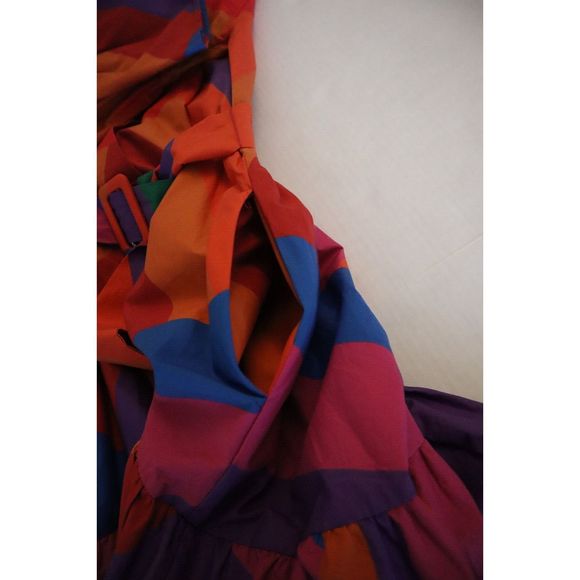 Farm Rio 295672 Women's Sz Small Multicolor Amanda Stripes Mini Dress - Picture 12 of 16